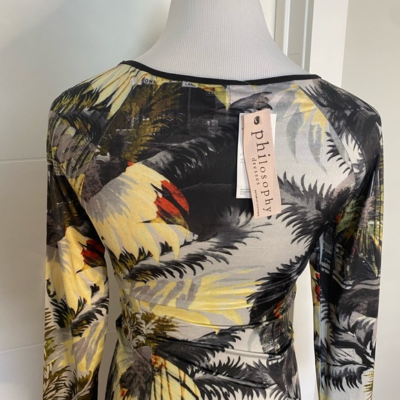 Philosophy Dress Size XS Palm Tree City Print - Picture 3 of 3